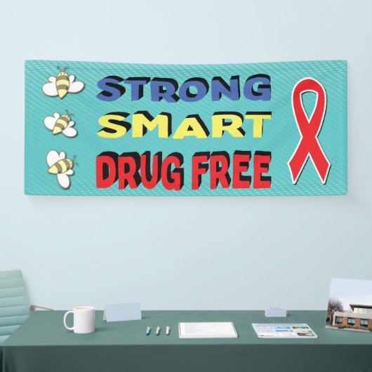 Wees sterk Smart Drug Free Red Ribbon Week Spandoek (Beurs)