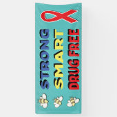 Wees sterk Smart Drug Free Red Ribbon Week Spandoek (Verticaal)