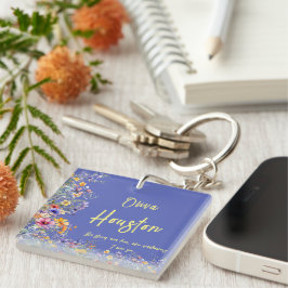 Wees sterk & vrij, als wilde bloemen | Wilde Bloem Sleutelhanger