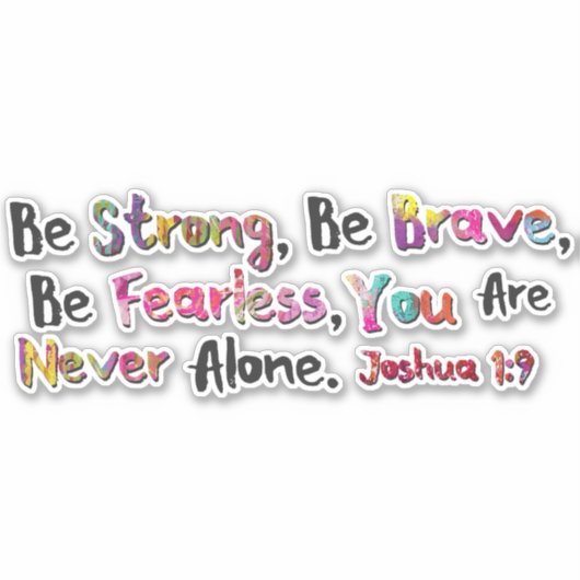 Wees sterk, wees moedig sticker (Voorkant)