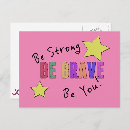 Wees sterk, wees moedig, wees Briefkaart (Voorkant / Achterkant)