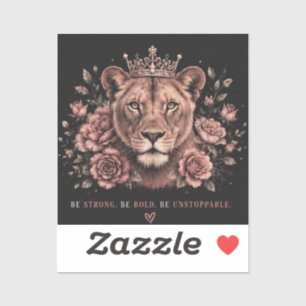 Wees Sterk Wees Moedig Wees Onstuitbaar Leeuwenkro Sticker