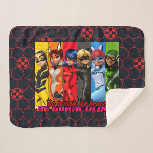 Wees sterk, wees moedig, wees wonderbaarlijk sherpa deken (Voorkant (horizontaal))