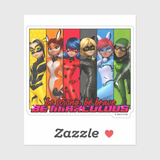 Wees sterk, wees moedig, wees wonderbaarlijk sticker (Vel)