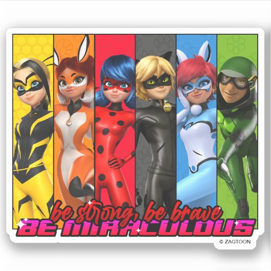 Wees sterk, wees moedig, wees wonderbaarlijk sticker (Voorkant)