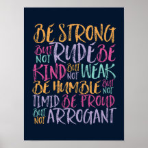 Wees sterk, wees nederig, Inspirerend prijsopgave