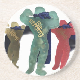 Wees sterk zandsteen Onderzetter