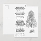 Wees sterk zoals boomkunst en gedicht briefkaart (Voorkant / Achterkant)