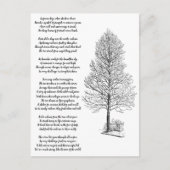 Wees sterk zoals boomkunst en gedicht briefkaart (Voorkant)