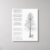 Wees sterk zoals boomkunst en gedicht canvas afdruk (Voorkant)