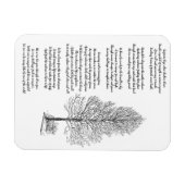 Wees sterk zoals boomkunst en gedicht magneet (Horizontaal)