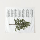 Wees sterk zoals boomkunst en gedicht wandkleed (Voorkant (horizontaal))