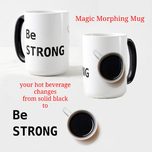 Wees STERK zwart-wit koffie Magische Mok