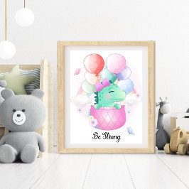 Wees Sterke Dieren Muur Kunst voor de Kinderkamer Foto Afdruk