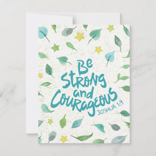 Wees sterke en moedige Briefkaarten (Voorkant)