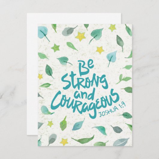 Wees sterke en moedige Briefkaarten (Voorkant / Achterkant)