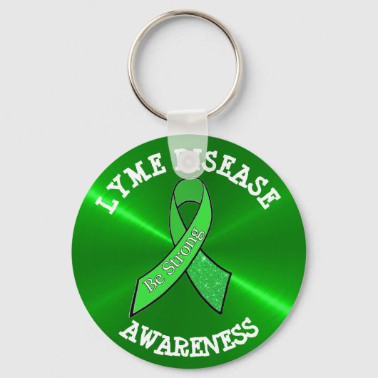 Wees Sterke Lyme Ziekte Awareness Sleutelhanger (Voorkant)