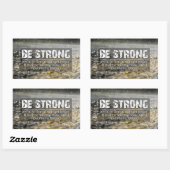 Wees sterke regendruppels Motivatie citaat Rechthoekige Sticker (Vel)