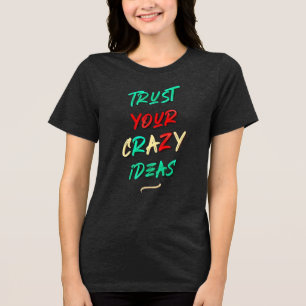 Wees sterke vrouwen inspirerend zwarte motivatie Tri-Blend shirt