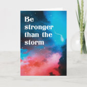 Wees Sterker dan de Storm Aanmoediging Kaart (Voorkant)