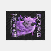 Wees sterker dan het Storm fibromyalgie bewustzijn Fleece Deken (Voorkant (Horizontaal))