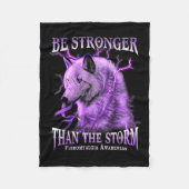 Wees sterker dan het Storm fibromyalgie bewustzijn Fleece Deken (Voorkant)