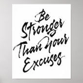 Wees sterker dan je excuses poster (Voorkant)