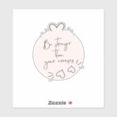 Wees sterker dan je excuses Quote Blush Hearts Sticker (Vel)