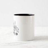 Wees sterker dan je excuses tweekleurige koffiemok (Center)