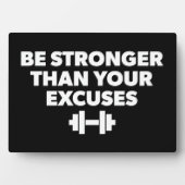 Wees sterker dan je excuses - Workout Motivatie Fotoplaat (voorkant)