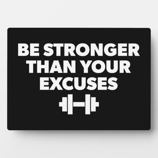 Wees sterker dan je excuses - Workout Motivatie Fotoplaat (voorkant)