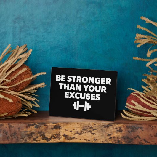 Wees sterker dan je excuses - Workout Motivatie Fotoplaat (Zijkant)