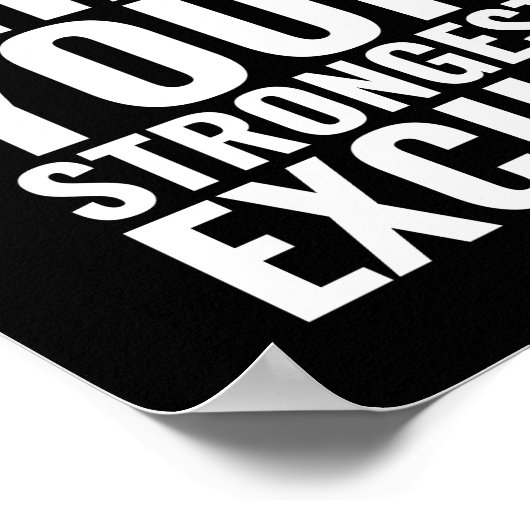 Wees sterker | Motivatie prijsopgave Poster (Hoek)