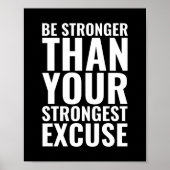 Wees sterker | Motivatie prijsopgave Poster (Voorkant)