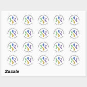 Wees sterrenkleur ronde sticker (Vel)
