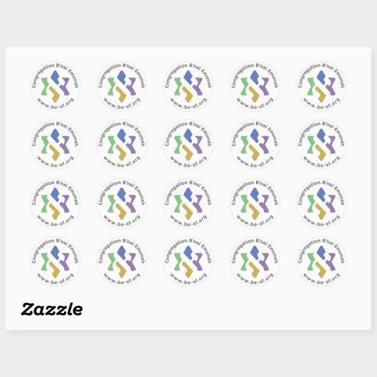 Wees sterrenkleur ronde sticker (Vel)