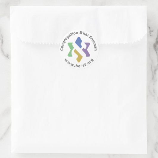 Wees sterrenkleur ronde sticker (Tas)