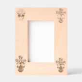 Wees stijlvol Levendige Groene Schedel met Zonnebr Gegraveerde Lijstjes (Voorkant)