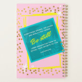 Wees stil alles hoort spiraalvormige planner roze  (Achterkant)