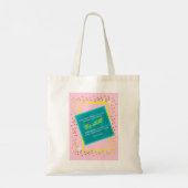 Wees stil, alles spreekt roze gouden stippen tasse tote bag (Achterkant)