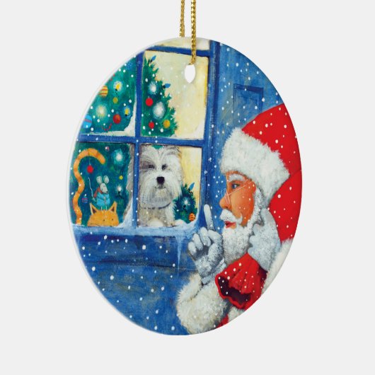 Wees stil als muis keramisch ornament (Rechts)