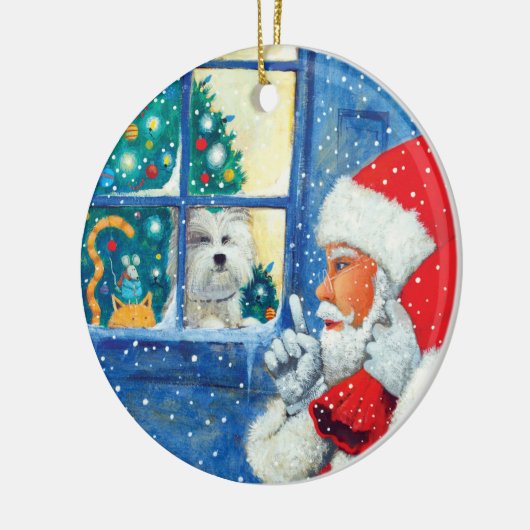 Wees stil als muis keramisch ornament (Links)