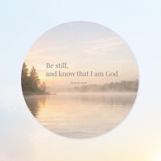 Wees Stil Christelijke Sticker – Psalm 46:10 Schri