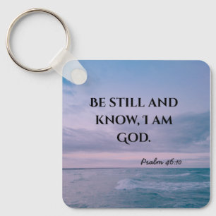 Wees stil Christelijke typografie Sleutelhanger