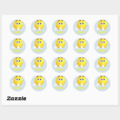Wees stil Emoji Emoticon Cartoon Face Ronde Sticker (Vel)