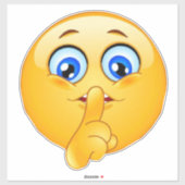 Wees stil Emoji Funny sticker (Vel)