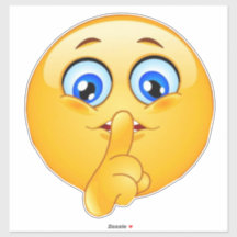 Wees stil Emoji Funny sticker
