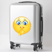 Wees stil Emoji Funny sticker (Koffer)