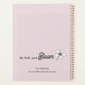 Wees stil en bloeiend geloof bloem planner (Achterkant)