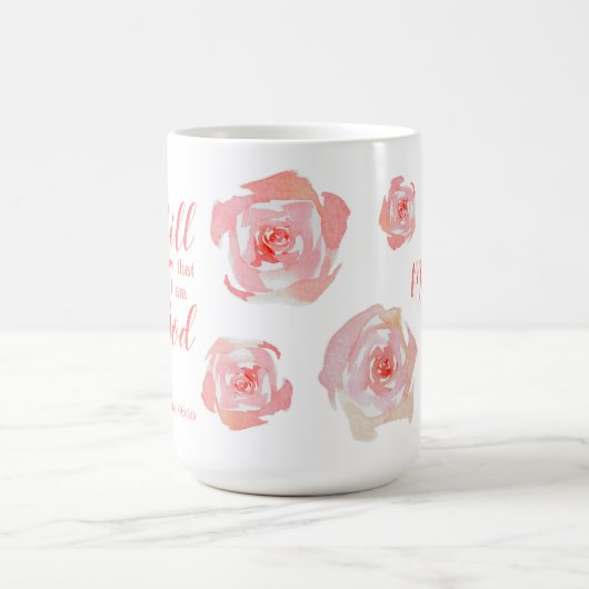 Wees stil en ken aangepaste handgeschilderde Water Koffiemok (Center)